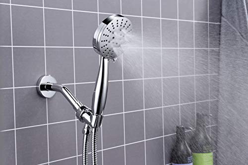 All Metal 3-Spray Hand Held Shower Head, Chrome | Select From Wide, Massage, And Mist Sprays | 2.5 Gpm High Flow Handheld Showerhead #TOP4