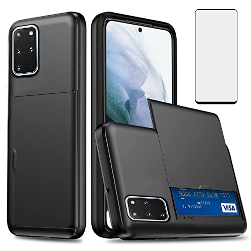 Coque Samsung S20 Plus avec protège-écran verre trempé et porte-carte