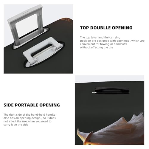 Cute Ghost Holding Up An Orange Torch Elastic Travel Luggage Covers Dustproof Scratch-Resistant Suitcase Protector Fit 22-24 Inch3