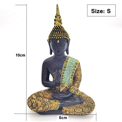 statuetka Buddy, Mini zielona żywica tajlandzka figurka buddy Feng Shui do medytacji