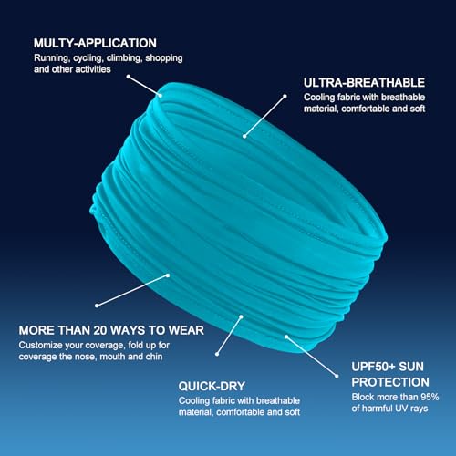 Cooling Neck Gaiter Bandana Face Mask Summer Half Face Scarf Cover Sun UV Protection Neck Gaiters for Men Women2