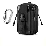 Unigear Taktische Hüfttaschen Herren, mit Aluminiumkarabiner, Gürteltasche Bauchtasche Handytasche Molle Tasche Multifunktional Outdoorsport, Kompakt und leicht, MEHRWEG