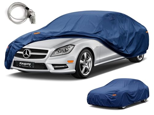 Image of Kaugung Custom Fit Car Cover for Mercedes Benz CLS 63 400 500 550 (2004-2026), Heavy Duty Waterproof All Weather Outdoor Protection, Breathable Full Exterior Cover with Vent, Rain Sun Snow UV Proof