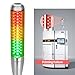 ZGSZJHF All Metal Industrial Warning Lights, Tower Light, 24V DC Column Signal, Tower Indicator Lamp, Continuous Light with Buzzer, 3 Layer Red Yellow Green