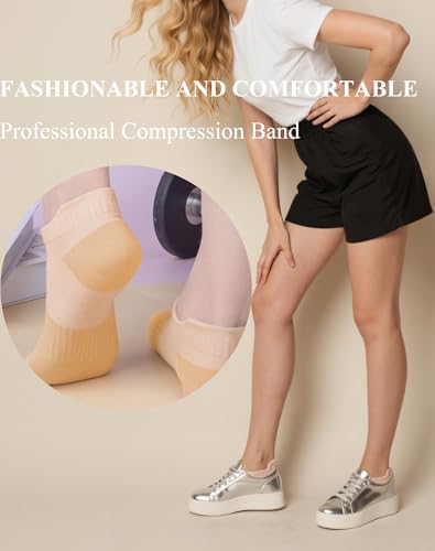 Image of 6 Pairs Ankle Socks for Women - Lightweight Low Cut No Show Casual Cotton Socks Breathable