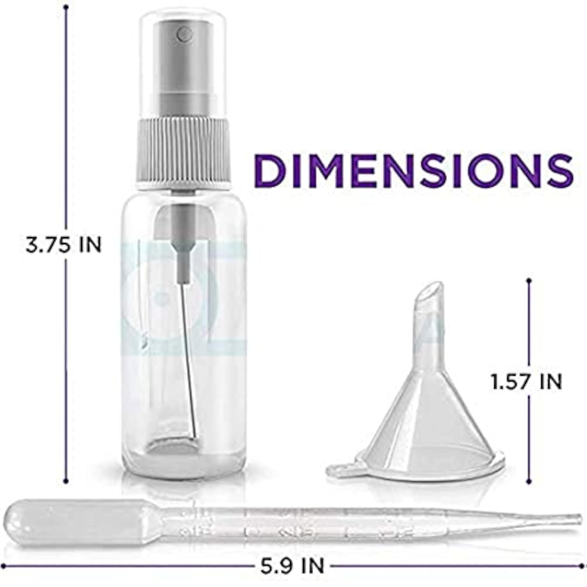 40 Bottles Empty 30ml Clear Plastic Mist Spray Set
