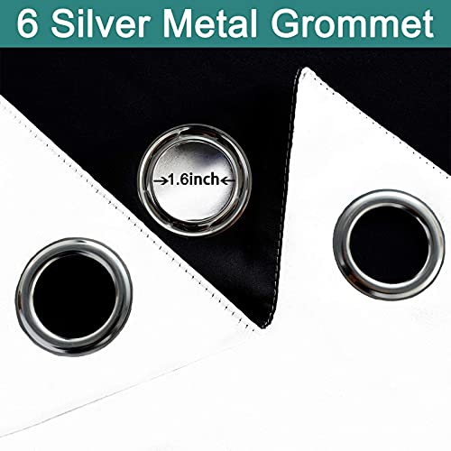 Image of Yakamok Full Blackout Curtains 84 Inches Long,Blackout Curtain Panels for Bedroom, 2 Thick Layers Grommet Top Thermal Insulated Drapes with Black Liner for Living Room(42Wx84L, Pure White, 2 Panels)
