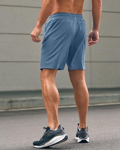 Image of G Gradual Men's Athletic Running Shorts with Zipper Pockets Quick Dry 7 inch / 5 inch / 9 inch Workout Gym Shorts for Basketball Hiking