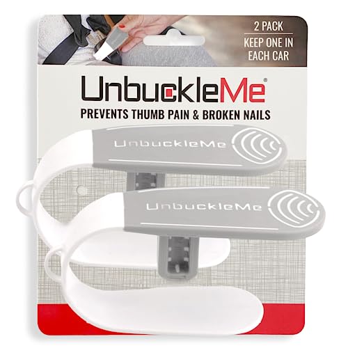 Image of UnbuckleMe Car Seat Buckle Release Tool (As Seen on Shark Tank)-Easy Opener Aid for Arthritis, Long Nails, Older Kids - Button Pusher for Infant, Toddler, Convertible Car Seats (2 Pack, Gray)