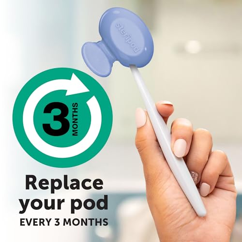 steripod clip-on toothbrush protector greensilver 2 count