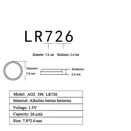 Cotchear Ag2 396A Lr726 Sr726Sw Cx59 Lr59 Sr59 397 Button Cell Batteries [10 Pcs-Pack] #TOP1
