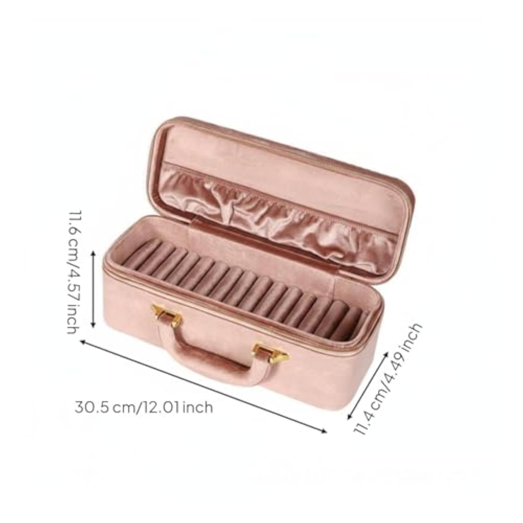 Large Capacity 15-Slot Bangle Box, Elegant Design