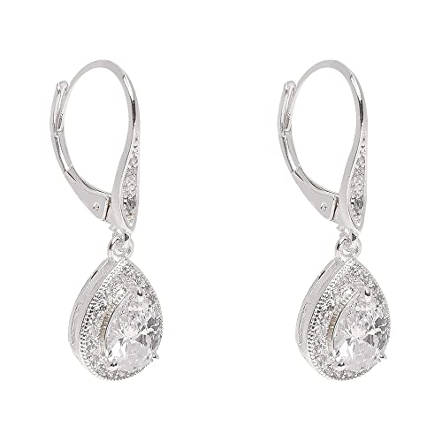 Anne Klein Classics Cubic Zirconia Pear Shape Drop Earrings2