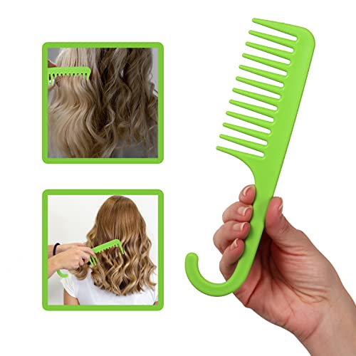 Peine Allegro Combs #1002 dientes anchos con gancho verde miniatura 2