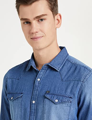 Image of Amazon Brand - INKAST Men Slim Fit Denim Shirt