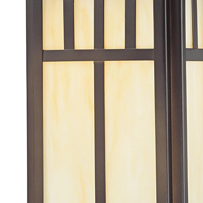 Westinghouse 6732800 Burnham One-Light Exterior Wall Lantern on Steel with Honey Art Glass, Oil Rubbed Bronze Finish, 1 Pack
