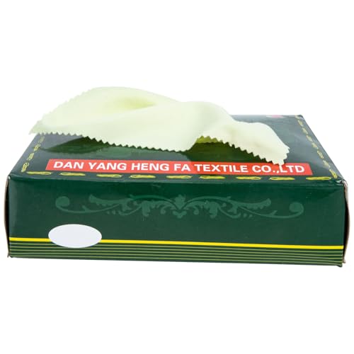 QUMIIRITY Toallitas de Limpieza para Gafas 100 Unidades, Paños para Limpiar Lentes y Pantallas Electrónicas, Microfibra Suave Color Claro, Caja Dispensadora Adecuado para Cuidado Visual