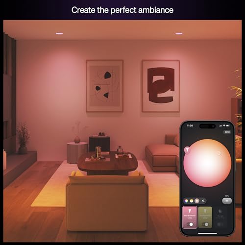 Philips Hue Essential Smart LED BR30 Bulb 1-Pack, White and Color Ambiance, E26, 7.2W, 2200K-6500K, 650 Lumens, Dimmable, Works with Alexa, Google Assistant, Apple Home - image 3