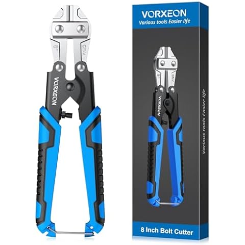 VORXEON 8 Inch Mini Bolt Cutter with Anti-Slip Handle Cover