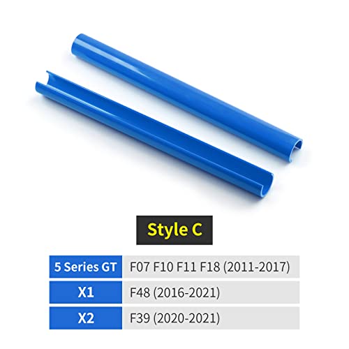 Image of 2PCS Grille Inserts Stripes Trim Compatible with BMW 5 Series F10 F18 5GT X1 F48 X2 F39 Car Accessories (Blue, C)