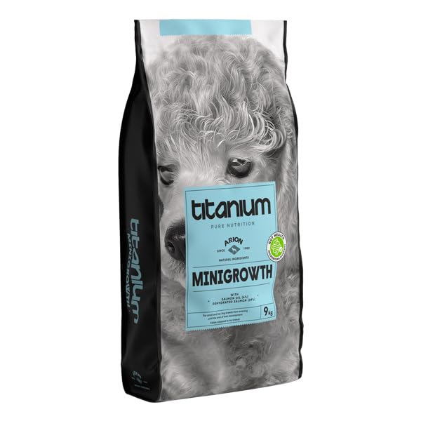 ARION Titanium Mini Growth Alimento para Cachorros de Razas Pequeñas y Toy, con Aceite de Salmón, Omega 3, EPA y DHA, 2 kg