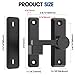 YogePote Sliding Barn Door Lock, 90/180 Degree Hardware Heavy Duty Screen Door Latch, Flip Gate Latches for Barn, Gate, Garden, Cabinet, Bathroom, Outdoor, Fence, Pet Cage (Black-1pc)