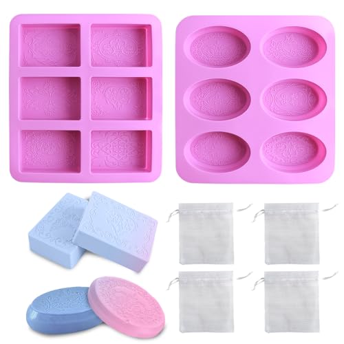 Gufo Su Rettangolo Stampo Sapone - 4 Stampi - Confezione Di 5