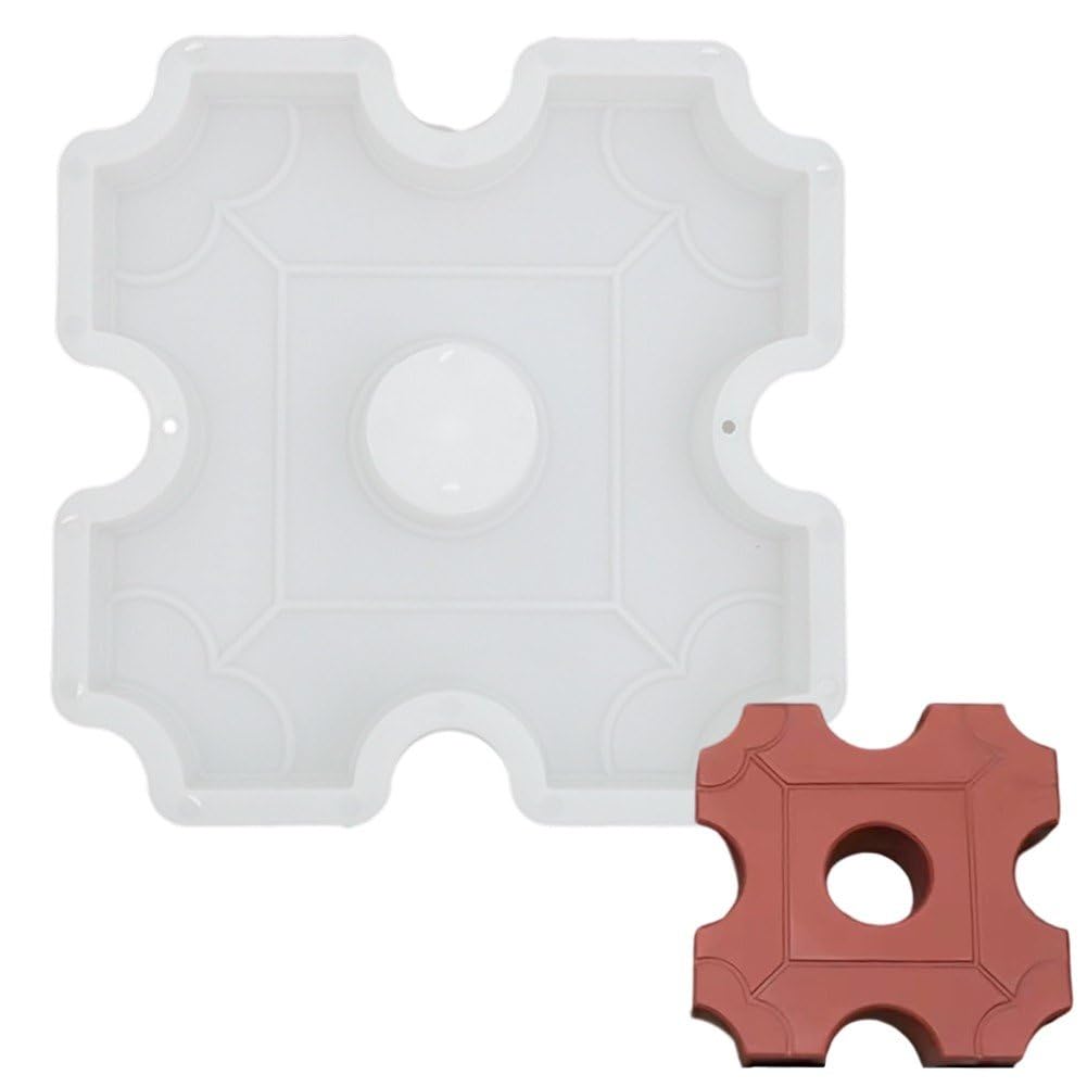 Ymxygz Nine-hole Cement Floor Tile Stepping Stone Mold Reusable Diy Lawn Brick Maker Walkway Maker for Garden Backyard Driveway Paving
