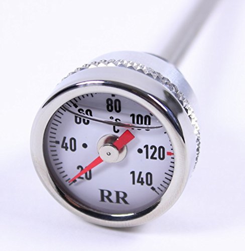 RR Öltemperatur Anzeige Ölthermometer Direktanzeiger für Kawasaki KFX 700 WEISS