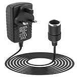 Car Power Inverters Car Plug Adapter to UK Plug Socket, 12V 2A UK Cigarette Lighter to 3 Pin Plug, 240V 2A AC Mains to 12V DC Plugs for Cars Electronics Coolbox Dash Cam Fans Cars Gadgets Household