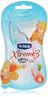Schick - Xtreme 3 for Women | Disposable Razors | 8 Pack | Hawaiian Tropic | 3 Blade Razor | Scented Razor Handles | Aloe Vera | Jojoba | Flex to Your Curves