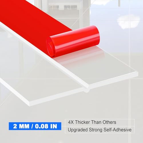 Burlete de silicona para puerta corredera con cinta autoadhesiva invisible de 2.5 cm 4