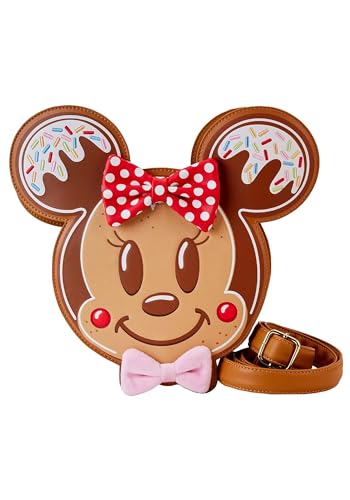 Loungefly Disney Mickey and Minnie Gingerbread Cookie Figural Crossbody