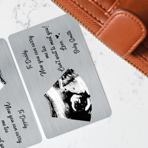 Personalized Fathers Day Card Sentimental To My Dad Cards Custom Photo Daddy Aluminum Wallet Cards Birthday Gift Father Day Gifts from Daughter (Dad Card 6)4