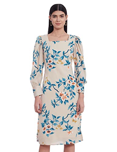 Image of Marie Claire Women's Polyester A-Line Midi Casual Dress