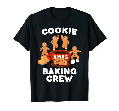 Galletas Hornear Crew Camiseta Navidad Familia Gingerbread Team Camiseta