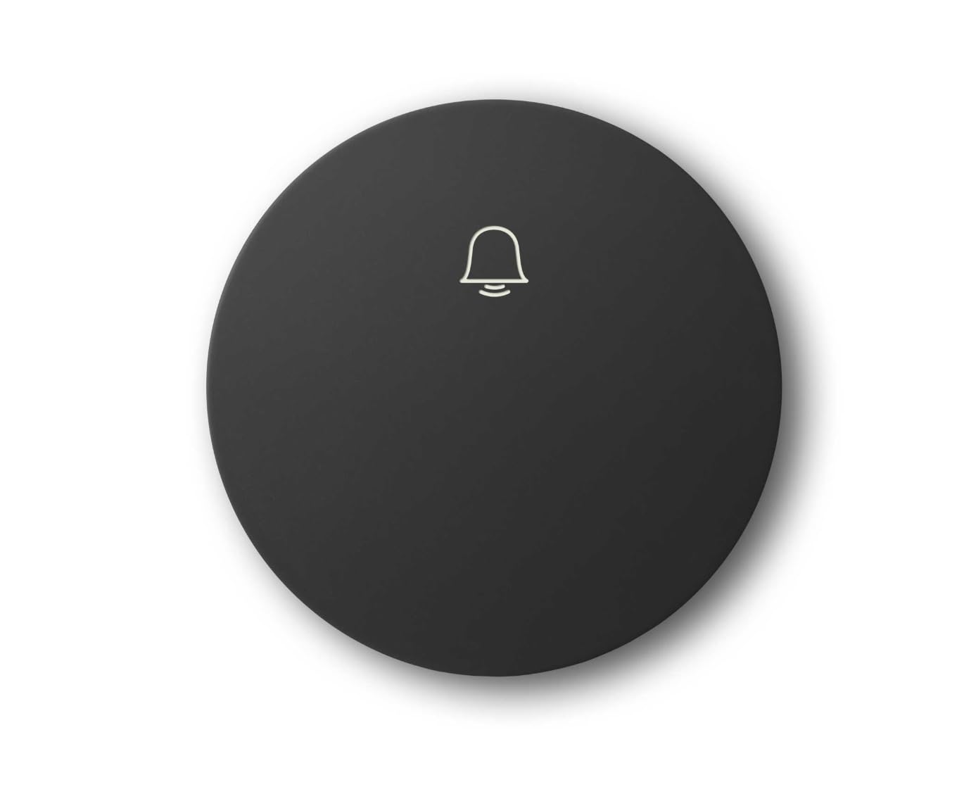 Radius Bell of Liberty Funkklingel anthrazit – batterielos – kabellose Türklingel mit Klingelknopf – Klingelsignal über Steckdosen-Empfänger oder per WLAN & App – Klebe-/Schraubmontage