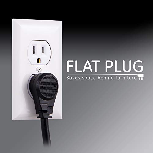 Ge Ultrapro 10-Outlet Surge Protector, 2 Usb Ports, 6 Ft Power Cord, 3000 Joules, Flat Plug, Twist To Close Safety Covers, Power Filter, Circuit Breaker, Warranty, Ul Listed, Black, 14096 #TOP5