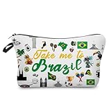 Livel lhood Take Me To Brazil Makeup Bag Cute Small Organizer Zipper Pouch Take Me To Brazil Cosmetic Bag Travel Present for Women Friends
