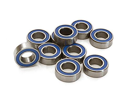 Integy RC Low Friction Blue Rubber Sealed Ball Bearings (10) 6x12x4mm for RC Vehicles