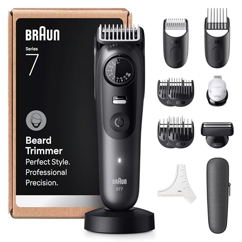 Braun Beard Trimmer Series 7, +12 Barbering Tools, Lifetime Sharp...