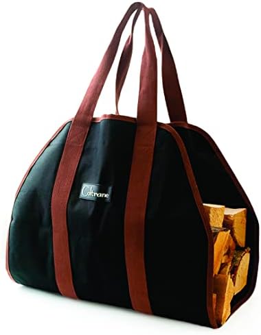 Firewood Carrier Heavy Duty Firewood Holder Utility Tote Log Holder Premium Firewood Tote Fireplace Accessories Wood Basket for Fire Logs Canvas Firewood Carrier Log