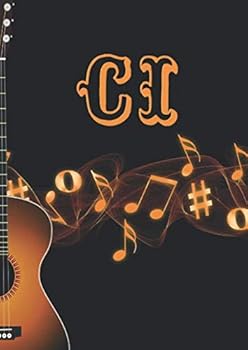 Create Your Own Guitar Sheet Music Book : With Initials CI, Size 8. 27 X 11. 69 Inches (21. 01 X 29. 69 Cm, DIN A4) [?JLPortelaP]