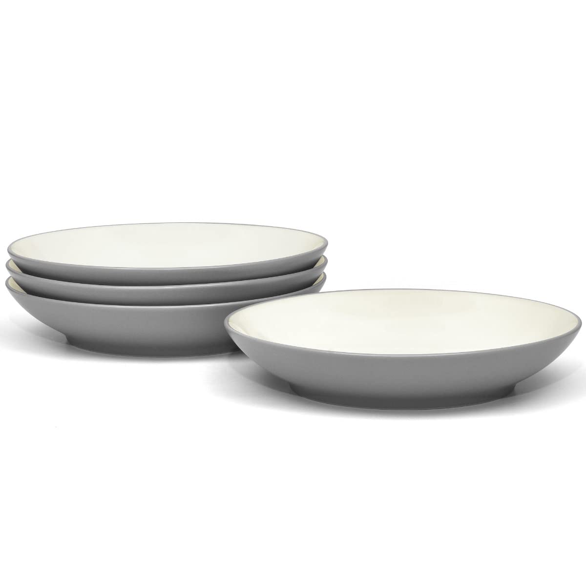 NoritakeColorwave Bowl, Coupe Pasta, 35 oz, 9 1/4", Set of 4 in Grey/Slate.,
