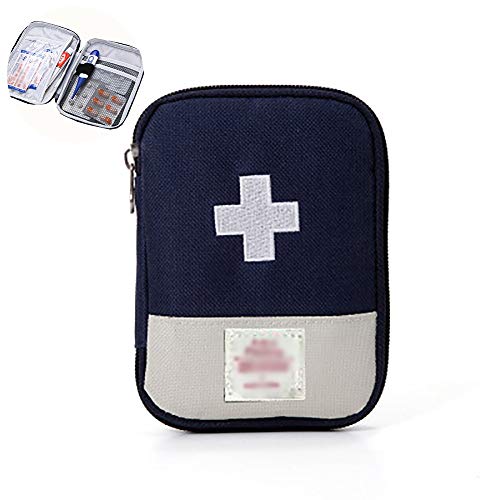 Rocita Portable Home Travel Emergency Case First Aid Survival Kit Medical Bag(Navy Blue)