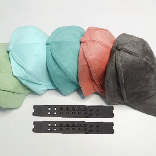 EXCEART 10 Paar Verstellbare Kunststoff Hut-Extender Snapback Riemen Cap Verlängerung Für Baseballmützen Und Herren Hüte 3.15X0.31 Zoll Tragbare Hutverschlüsse Mit Druckknöpfen