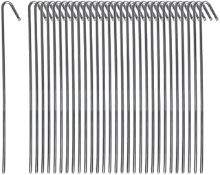 Pinnacle Mercantile 30 Pack Tent Stakes Metal Garden Edging Fence Hooks Pegs Christmas Decoration Stakes Made USA 9 inches Long