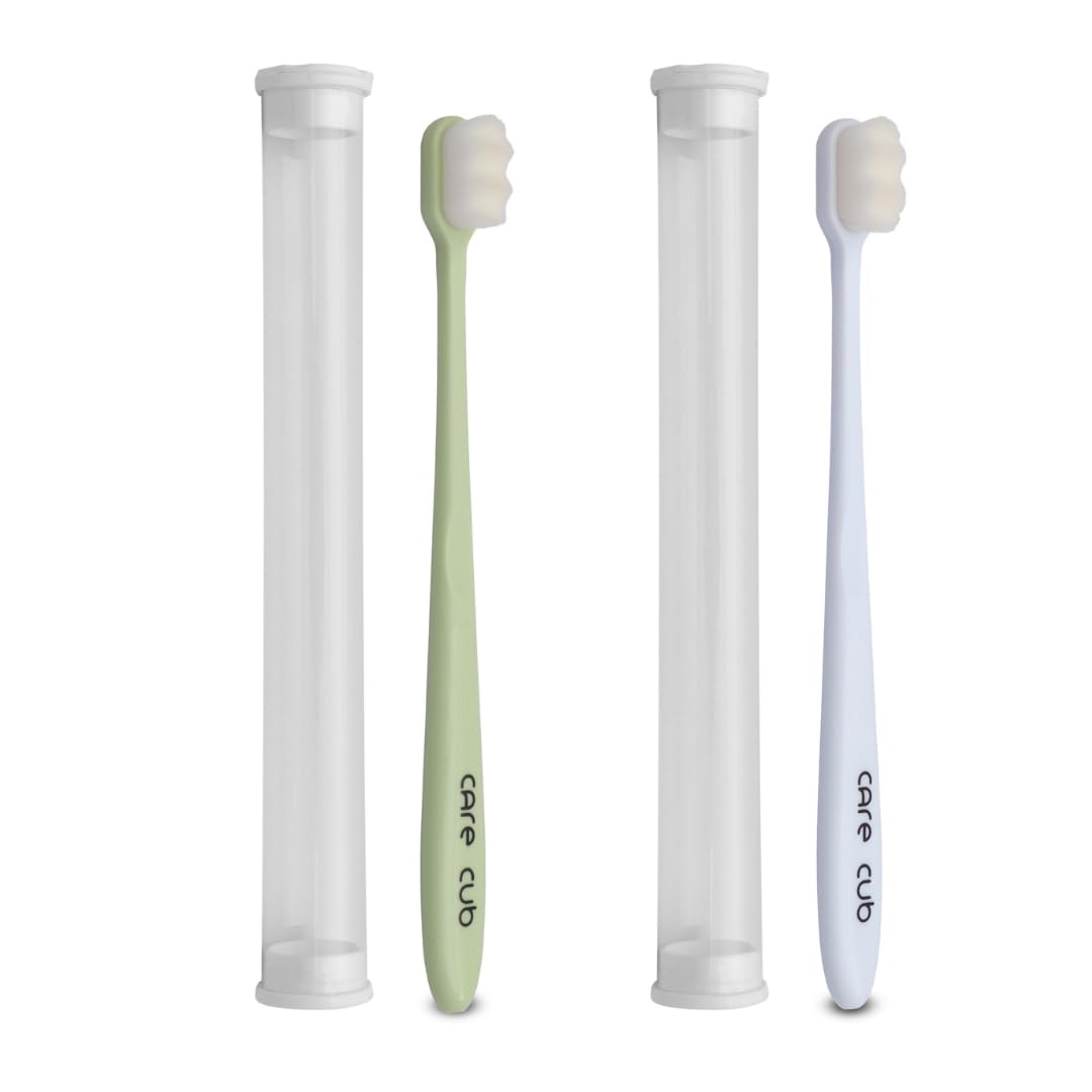 CARECUB Green & White ZigZag Toothbrushes with 10000 White Bristles - BPA-Free, Ultra Soft Micro Nano Bristles, Ideal for Sensitive Teeth, Suitable for 8+ & Adults (B0CYHC6HNZ) Amazon Price History, Amazon Price Tracker