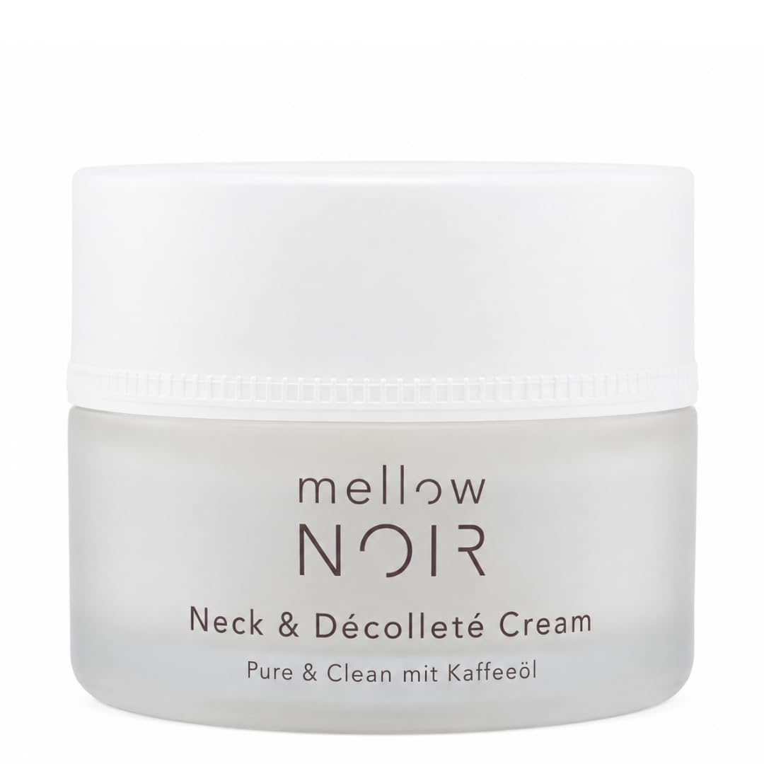mellow NOIR Neck & Décolleté Cream 50 ml, Straffende Hals- und Dekolleté Creme mit Q10, Hyaluronsäure und COL-4-FRAG REMASTERED™, Für glattere, festere und definierte Haut
