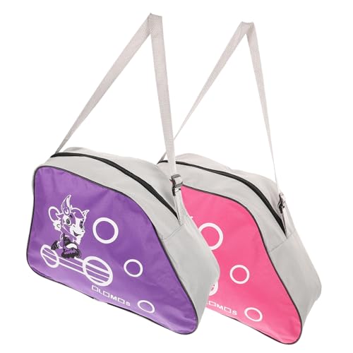 GOOHOCHY Skates Shoes Bag Roller Skates Pouch Zipper Easy to Use Compact for Ice Skating Random Color